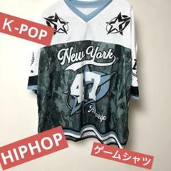 フットボールゲームシャツオーバーサイズ 2XLメッシュ素材KPOPスポーツMIX