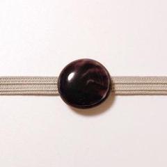 ガラス帯留め 紫紺 ハンドメイド