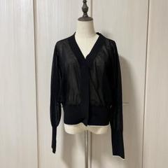 emmi シアーカーディガン ブラックのサムネイル