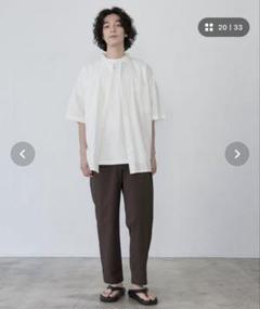 COOL&DRY エンボスリラックススリムテーパードパンツ 新品