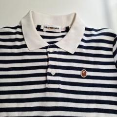 A BATHING APE ストライプ 半袖ポロシャツ - メルカリ