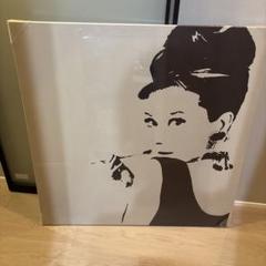 ※にーこさん専用※新品☆オードリーヘップバーンアートパネル　IKEA廃盤品 IKEA オードリーヘップバーン インテリアパネル 壁掛け 廃盤