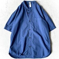 MHL. - MHL. バンドカラー リネン コットン シャツ 紺 1 MHL バンドカラーシャツ コットンリネン M - メルカリ