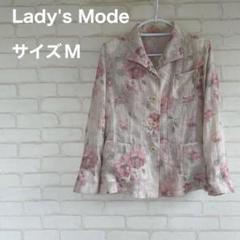 【Lady's Mode】シャツ トップス 花柄 テーラードジャケット 透け感