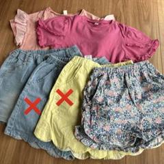 140サイズ 女の子 半袖Tシャツ2点+ショートパンツ2点セット まとめ売り