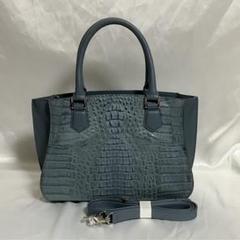 美品 Caiman Genuine クロコダイル本革 ワニ革 高級 バッグ