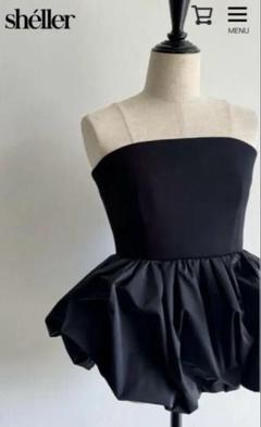 sheller シェリエ　ブラック ビスチェ バルーンシルエット sheller シェリエ ブラック ビスチェ バルーンシルエット