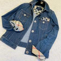 BURBERRY LONDON バーバリー　デニムジャケット　メガチェック 大きいサイズ ☆超美品☆ バーバリー BURBERRY バーバリー