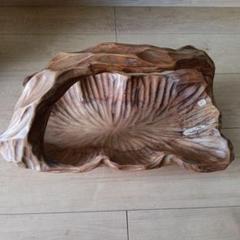 木製　カゴ　バスケット　ハンドメイド　小物入れ　１つの丸太から作られた木カゴ