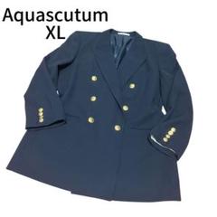 90s Aquascutum/紺ブレ ダブルジャケット/ネイビー/英国製 美品 早い者勝ち！アクアスキュータム 紺ブレ ネイビー