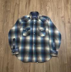 【好配色】Pendleton  オンブレチェック ウエスタンシャツ ネルシャツ 美品/希少】 ペンドルトン オンブレ チェック 好配色 シャツ XL