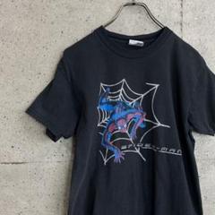 USA【古着】スパイダーマン 映画Tシャツ Hanes 黒 Pop-Tarts