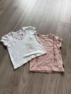 美品　familiar ホワイト　Tシャツ 80cm コンビミニ　2枚セット