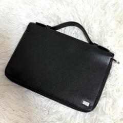 【希少✨】Dunhill ダンヒル トラベルウォレット 黒 ラウンドファスナー