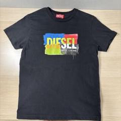ディーゼル　DIESEL キッズ　T-シャツ　サイズ12Y カラフルロゴ　黒