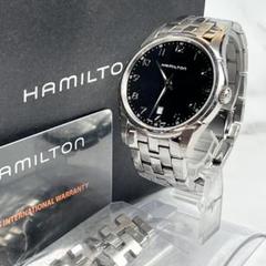 稼働品 HAMILTON ジャズマスター メンズ腕時計 H385111 ブラック