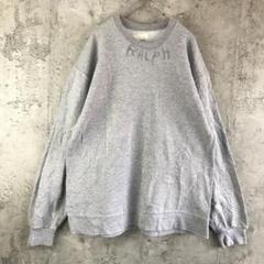 Y3519古着　トレーナー　スウェット　グレー　無地　90s Y2K