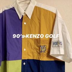 【レア】90’s KENZO GOLF クレイジーパターン 半袖シャツ メンズL