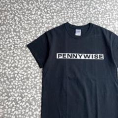 【バンクロック、両面プリント】ペニーワイズ古着Tシャツユニセックス黒Sスケート