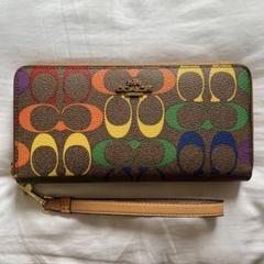 楽天市場】コーチ 財布 レディース COACH 長財布 レインボー