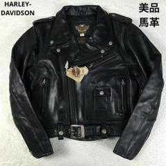 美品　ハーレーダビッドソン　キルティングシングルライダースジャケット　M 美品 ハーレーダビッドソン キルティングシングルライダース