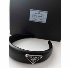 PRADA ブラック ヘアバンドカチューシャプラダ定番美品 Amazon | [Prada] [プラダ] カチューシャ ヘッドバンド 6.5m幅