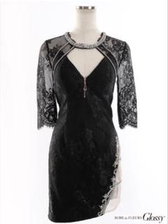 ROBE de FLEURS ブラックキャバドレス
