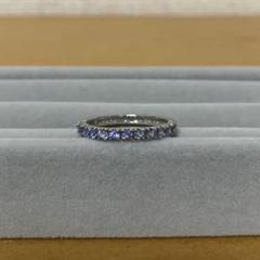 プラチナ　フルエタニティリング　タンザナイト　ブルームーンストーン　指輪　umu プラチナ フルエタニティリング タンザナイト ブルームーン
