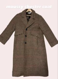 moussy GLEN CHECK コート moussy - MOUSSY GLEN CHECK コート moussy チェック コートの