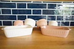 ピンク ホワイト グラタン皿 ココット 北欧食器 6点セット【新品未使用】