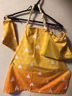 ☆キメツのヤイバ☆ぜんいつのエプロンセット☆100から120サイズ