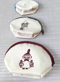 ムーミン シェル型刺繍ポーチ3点セットGLOW (グロウ)2020年 4月号付録
