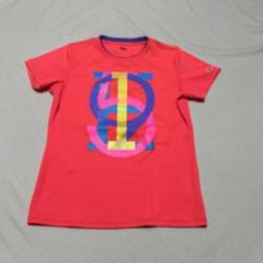 ellesse カラフルロゴ Tシャツ ピンク