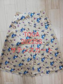 TOGA 2022SS 花柄 サテンスカート 34