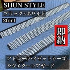 アトレー用ラジエターコアガード ２枚繋ぎ ブラック×ホワイト仕様 アトレー用ラジエターコアガード 2for1 マットブラック - メルカリ