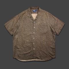 90s ラルフローレン BONNARD 柄シャツ 網柄 アミアミ シルク リネン 90s ラルフローレン BONNARD 柄シャツ 網柄 アミアミ シルク