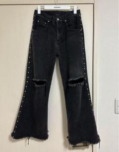 AFB BAGGY STUDS DENIM PANTS スタッズデニムBLK M - メルカリ
