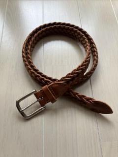 【美品】ホワイトハウスコックス　レザー メッシュベルト 【サイズ36/90】