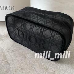 ディオール／ブラックメッシュコスメポーチ　ノベルティ　DIOR カナージュ柄のサムネイル