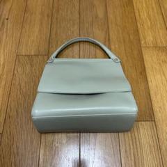 KBF ミントレザー ハンドバッグ フラップ付き