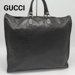 極美品✨グッチ　トートバッグ　シマレザー　GG柄