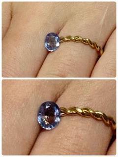 ☆バイカラー☆綺麗色☆天然 サファイア 0.818ct ルース ☆ソ付