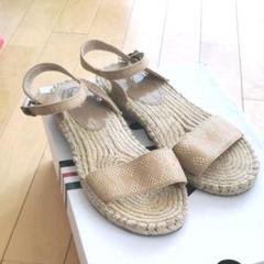 最終お値下げナチュラルジュート素材サンダルM