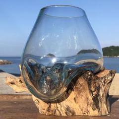 ユニーク な形状のガラス製 花瓶 花器 金魚鉢 メダカ鉢 です。 ユニーク な形状のガラス製 花瓶 花器 金魚鉢 メダカ鉢 です。