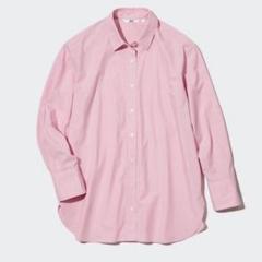 UNIQLOユニクロ　コットンシャツ（M）ピンク　爽やか　綿100% シンプル