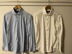 【美品/鎌倉シャツ】ニットシャツ 2枚セット Mのサムネイル