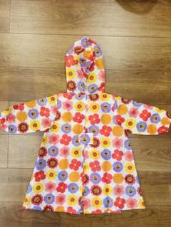 キッズフォーレ レインコート Sサイズ Kids Foret 雨具 かっぱ 花柄
