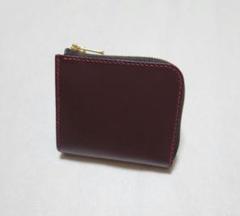 L字ファスナー財布　レザークラフト　小銭入れ　コンパクト財布　ハンドメイド