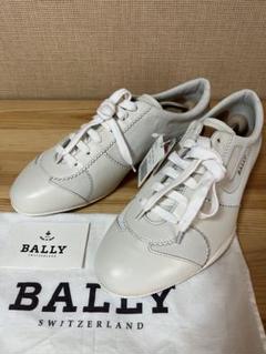d744/新品★BALLY ホワイトレザー スニーカー28㎝/定価48,300円