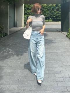 cygne カーヴィーデニム パンツ シーニュ サイズ0 Rem ブルー